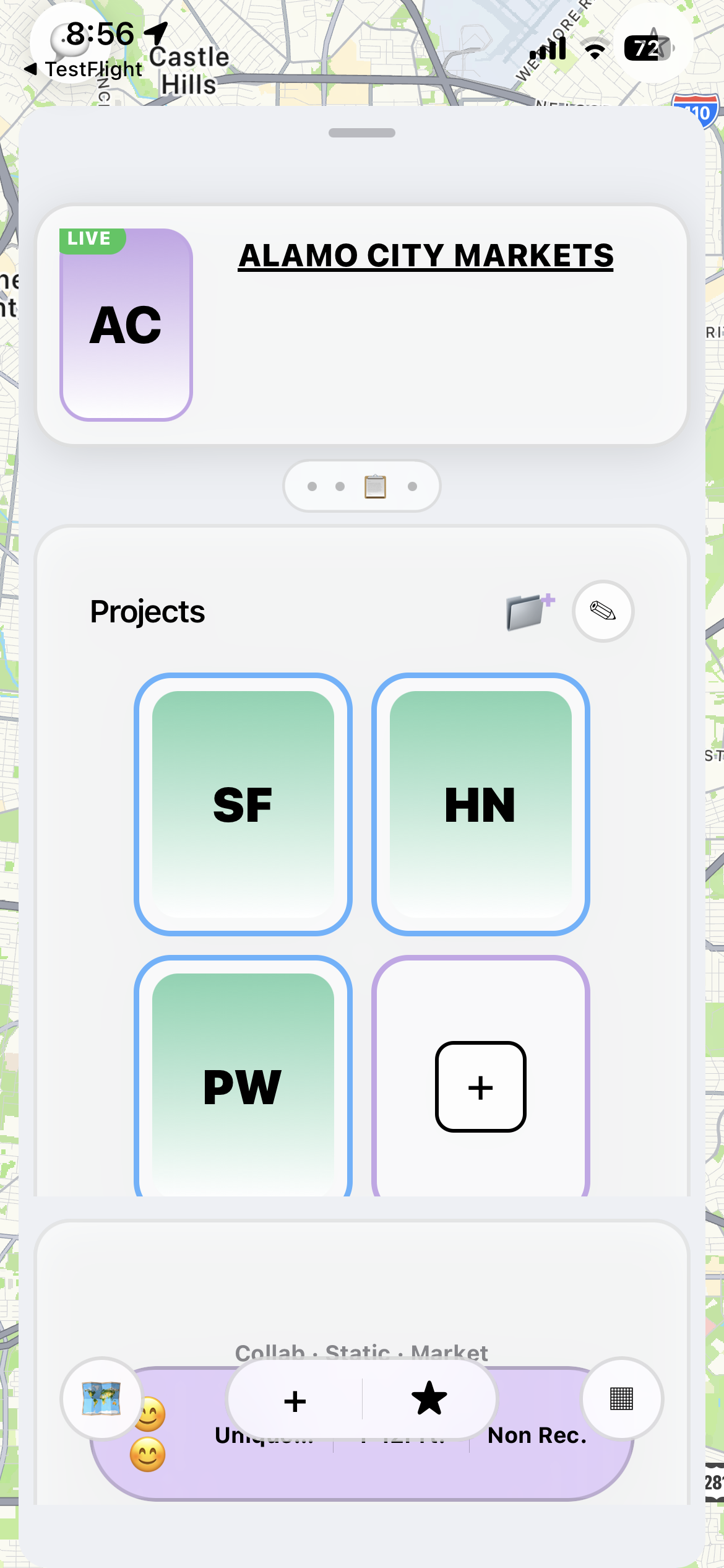 Pop Up app, your projects